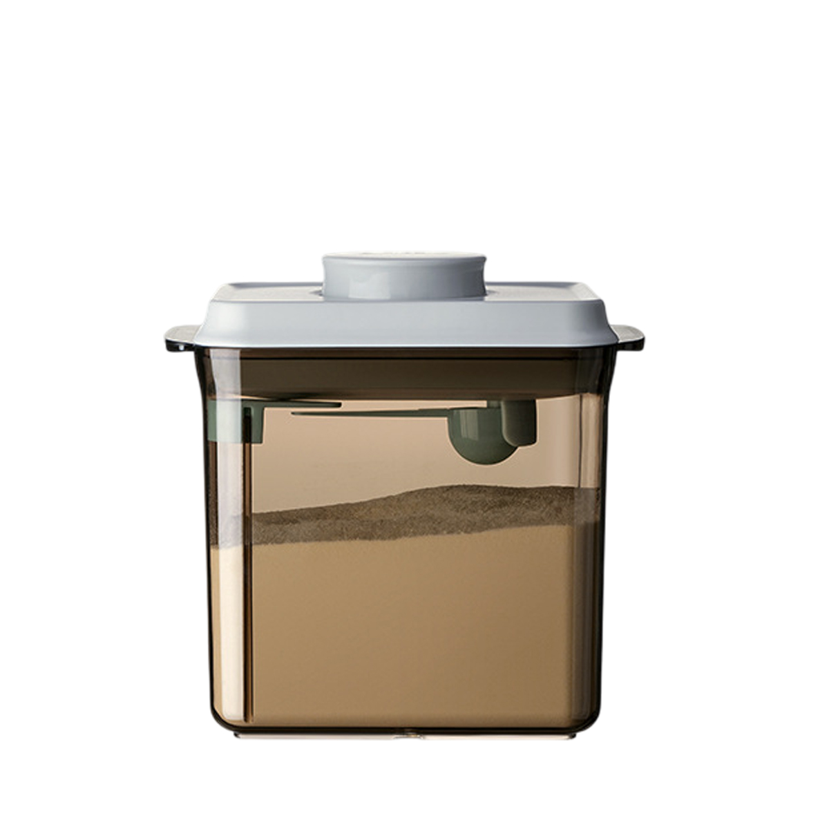 Hộp trữ sữa Ankou 1700ml Nâu nắp Xám