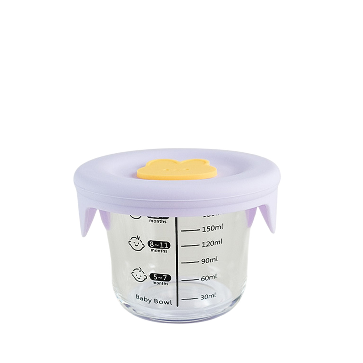 Hộp trữ đông đồ ăn dặm - Nắp tím Tròn