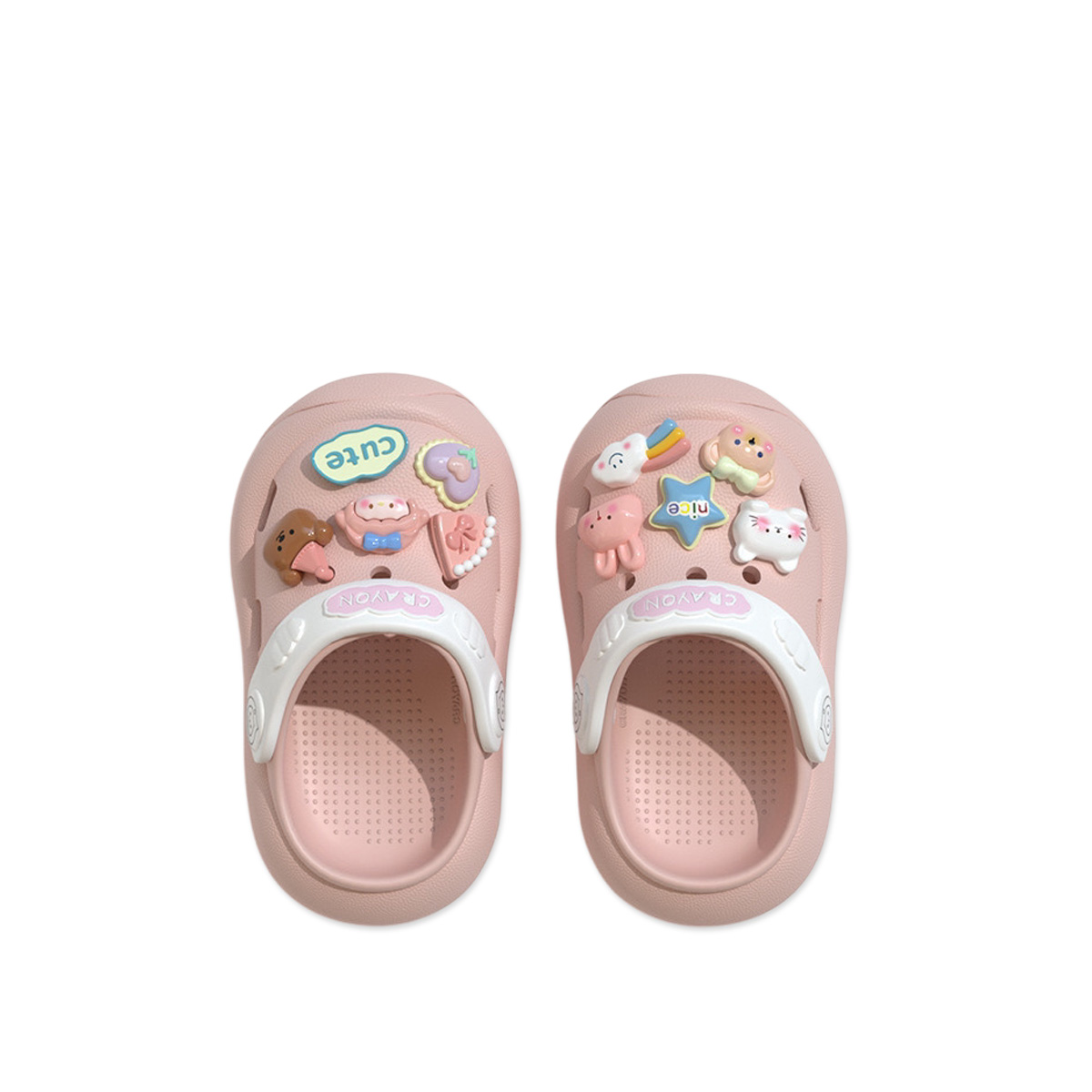 Dép sục cho bé chất liệu EVA 10 charm - Hồng