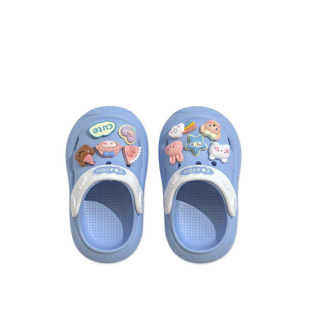 Dép sục cho bé chất liệu EVA 10 charm - Xanh