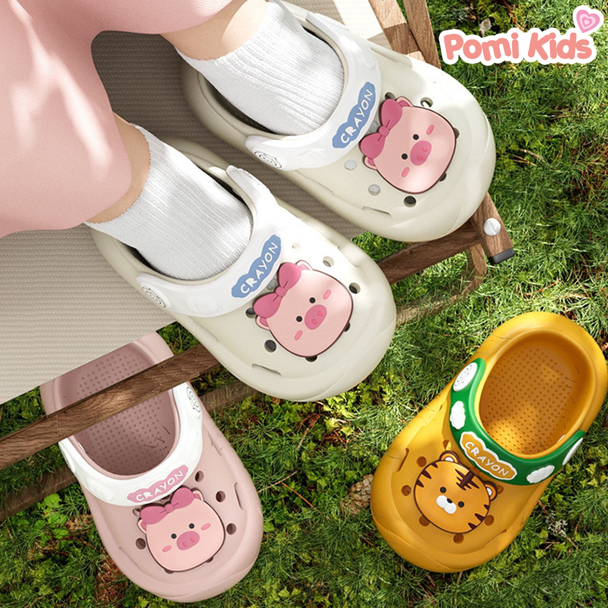 Dép eva charm heo và hổ mô tả 2