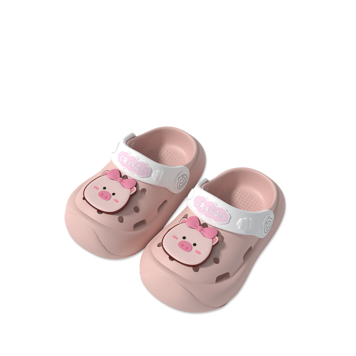 Dép sục cho bé chất liệu EVA charm Heo - Hồng