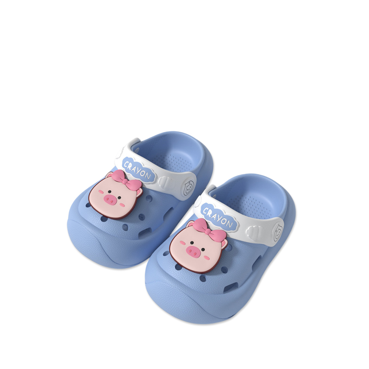 Dép sục cho bé chất liệu EVA charm Heo - Xanh