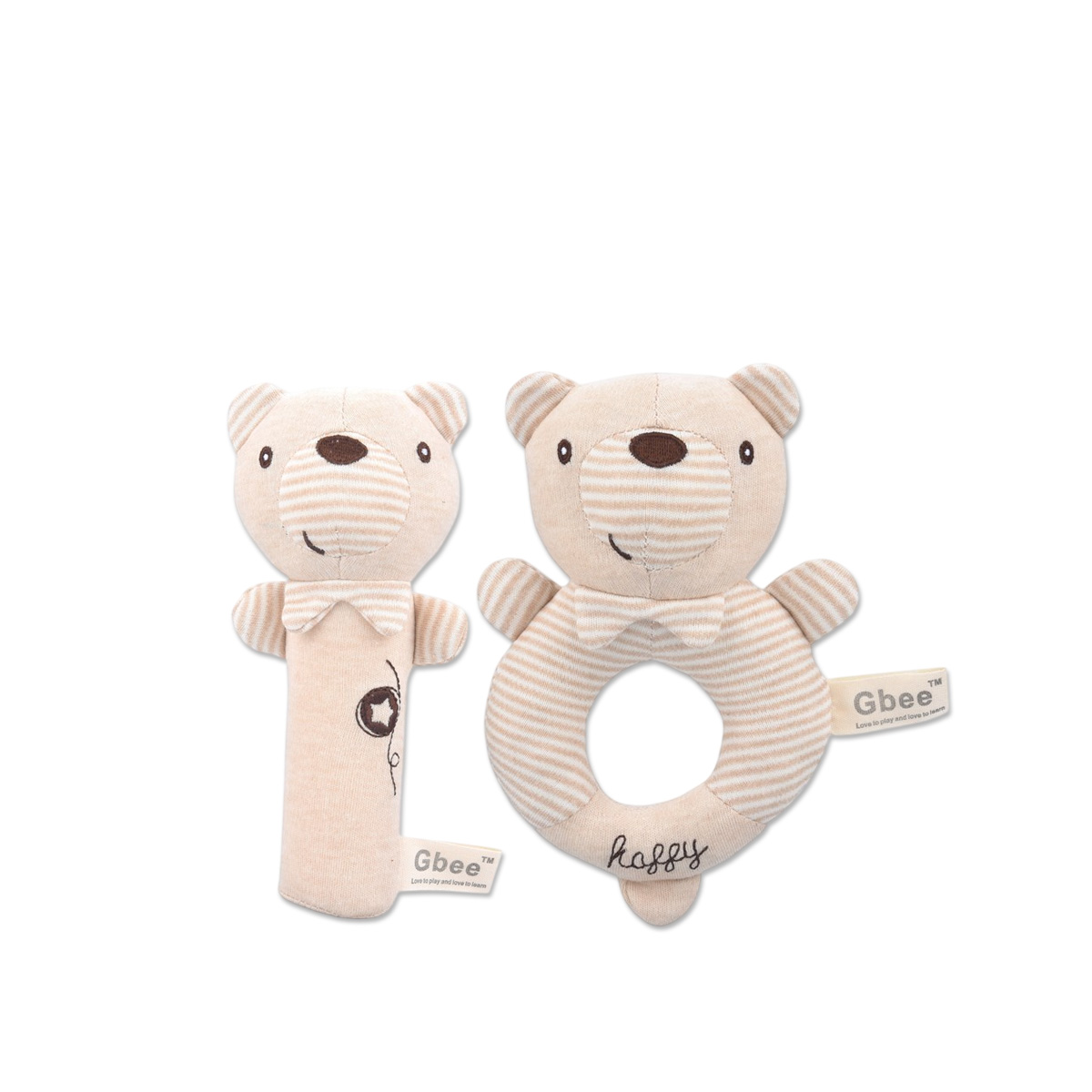 Thú nhồi bông lục lạc Gbee - Set Gấu
