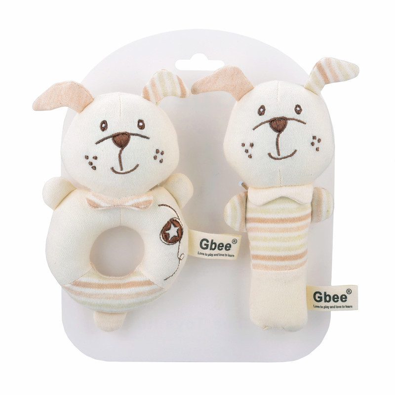 Thú nhồi bông lục lạc Gbee Chó nguyên set